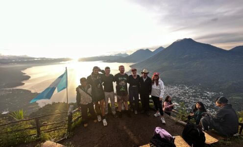 Beautiful sunrise in Atitlan